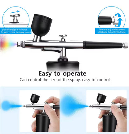 Airbrush with Compressor for Nail Painting Portable Cordless Airbrush Mini Airbrush Sprayer Gun for Nail Art Cake Painting